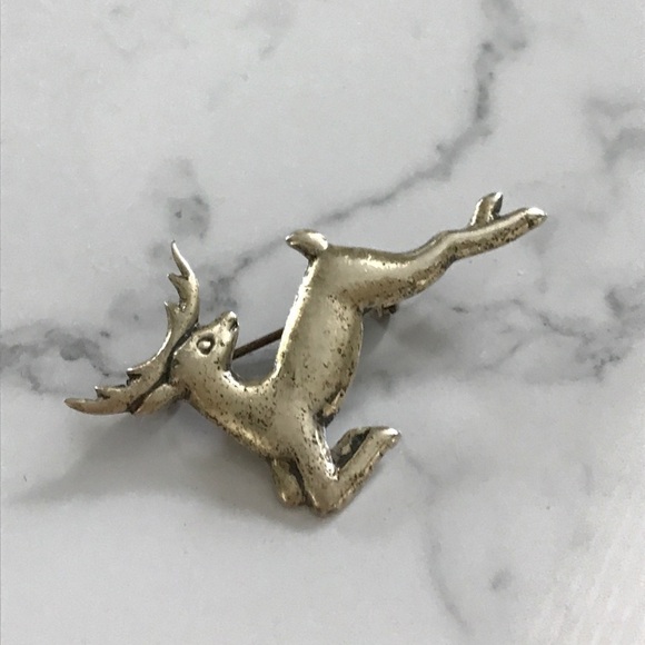 Vintage Mexican Running Dear Brooch - Picture 4 of 5